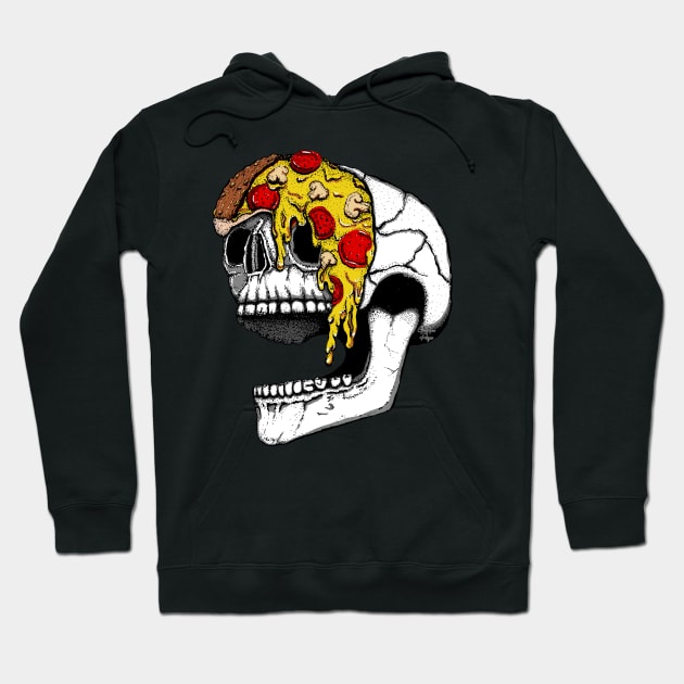 Pizza Face - Color Hoodie by Gringoface